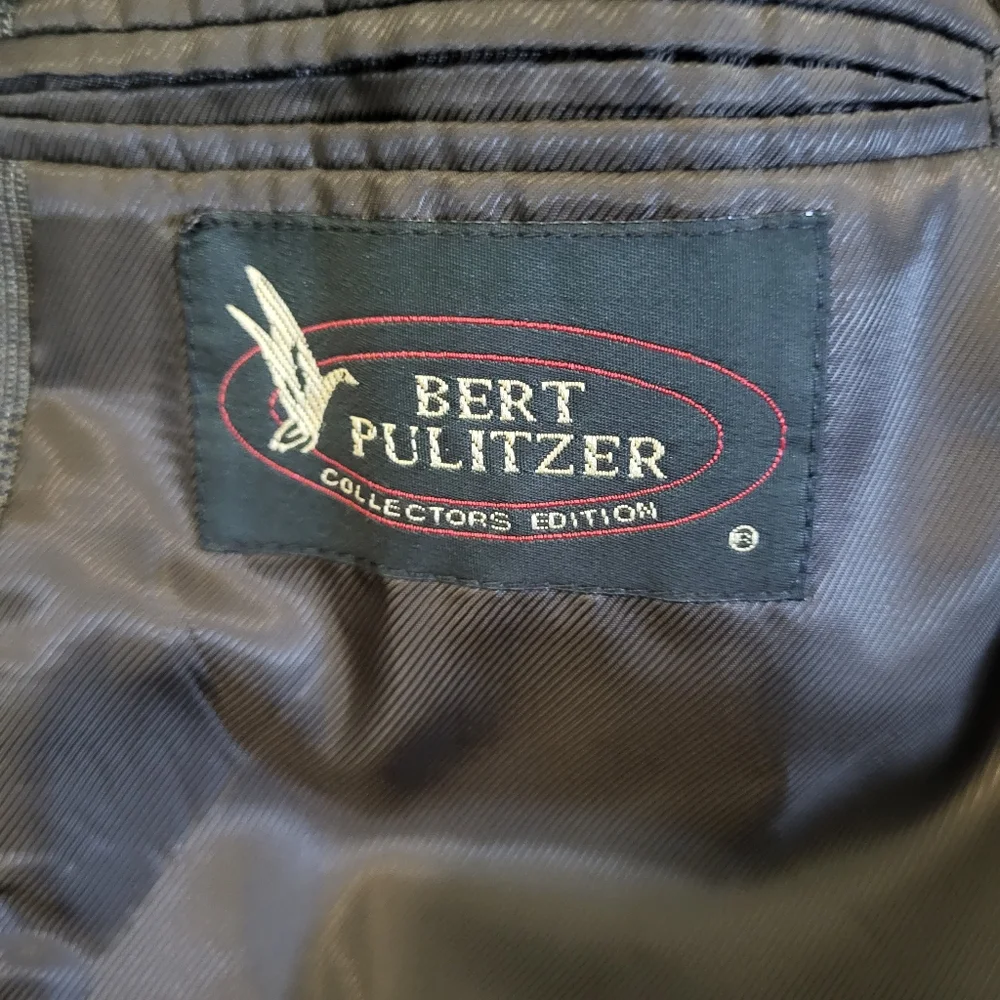 Vintage,Bert Pulitzer, Men's Blazer/Sport Coat, Plaid Tan Details, Size 48 L‎